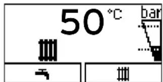 50°C bar → →