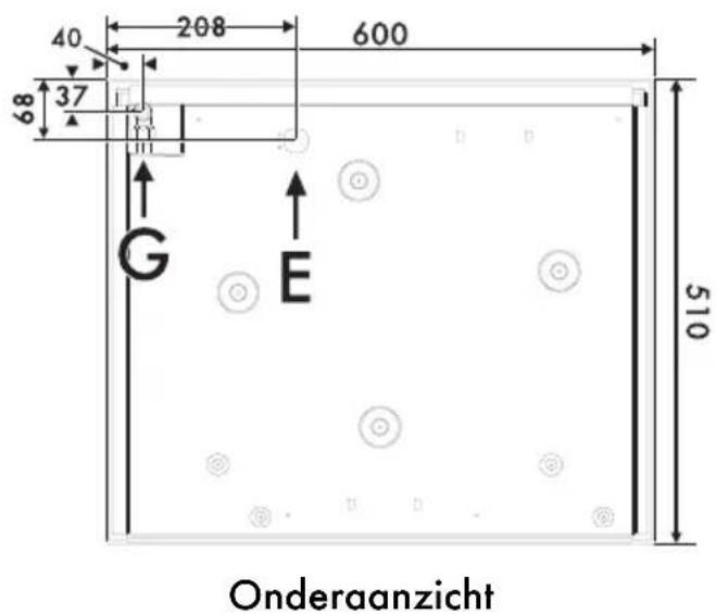 40 208 600 37 68 G E 510 Onderaanzicht