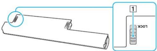SONY Vaio VPCCB36FG - Installing/Removing the Battery Pack - 1