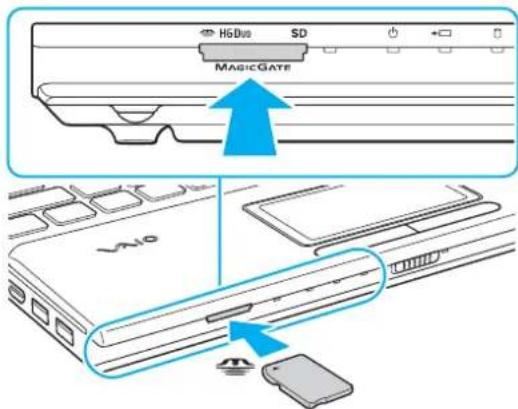 SONY Vaio VPCCB36FG - Inserting and Removing "Memory Stick" - 1