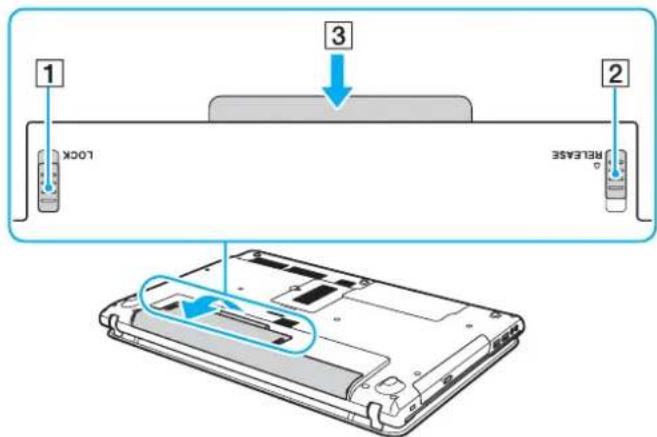 SONY Vaio VPCCB36FG - To remove the battery pack - 1