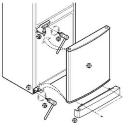 Technical diagram showing mechanical assembly with numbered components and motion indicators