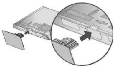 Diagram showing a computer monitor with an inset close-up of its internal components (no text or symbols visible)