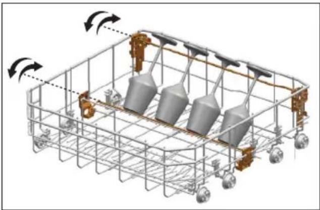BEKO DDN38531DX - Steunen voor Tray Wash - 3