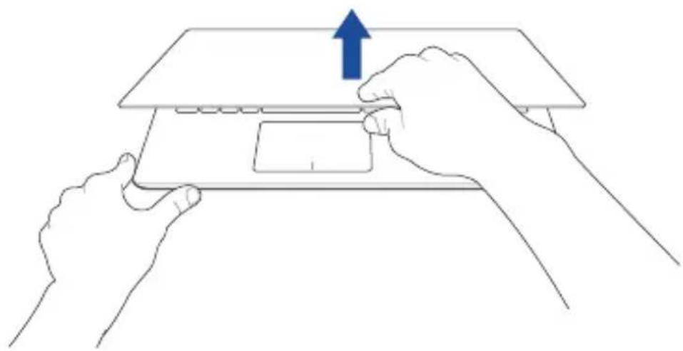 ASUS M515UA-BQ154T - Optillen om het weergavepaneel te openen - 1