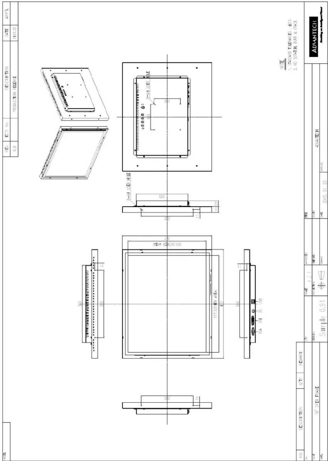 Advantech IDS31-190 - Mechanical Characteristics - 1