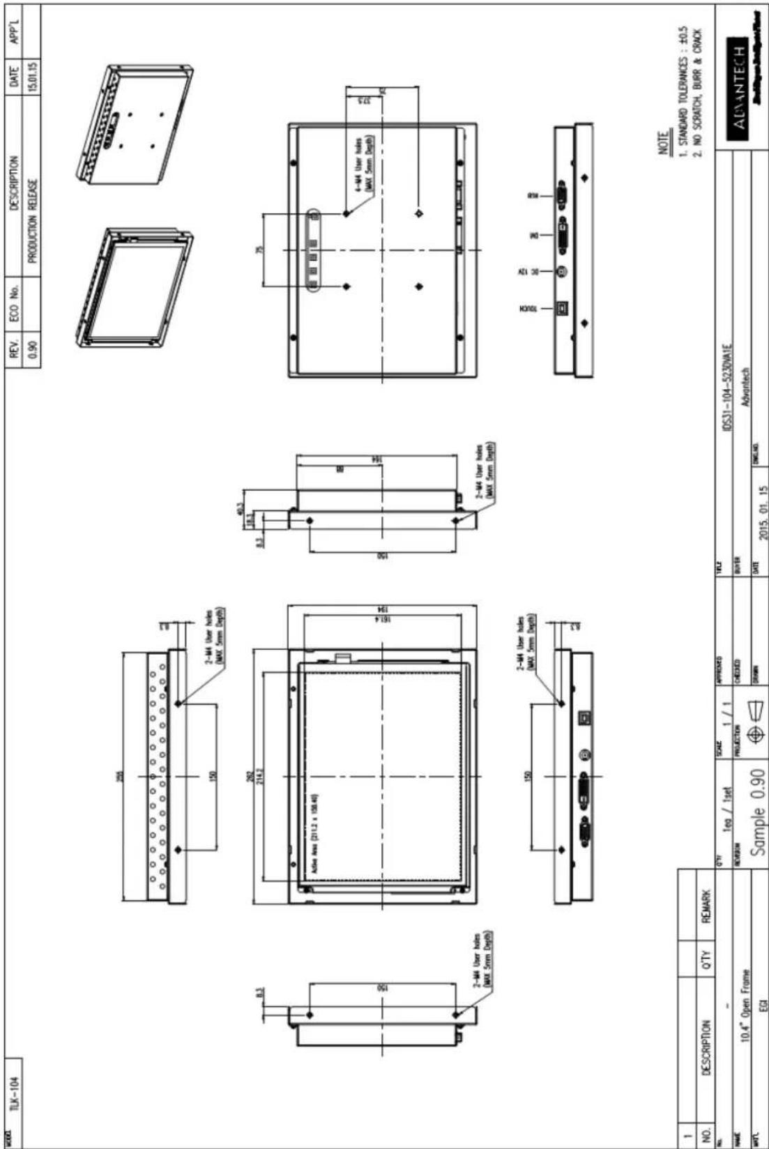 Advantech IDS31-104 - Mechanical Characteristics - 1