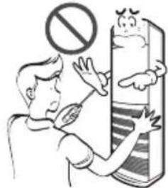 Cartoon illustration showing a person holding a 'no sign' above a smartphone screen, indicating no smoking or no smoking.