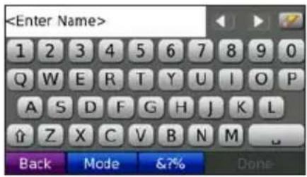 GARMIN Nüvi 885 - Using the On-Screen Keyboard - 1