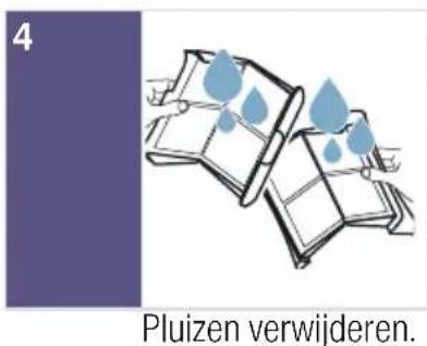 4 Pluizen verwijderen.