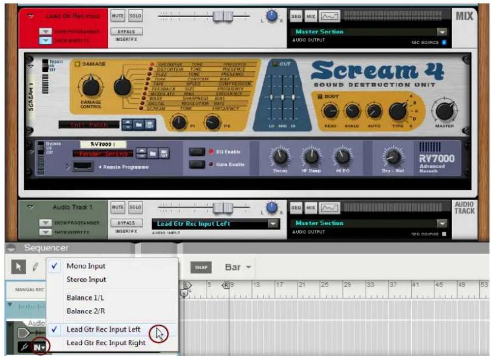Lead Gtr Rec Input NOTE SOLO BITPASS INSERTFX SEQ MIX MIX Master Section AUDIO OUTPUT REQ SOURCE Scream 1 DAMAGE TONE FREQUENCY EIGHTRITION TONE FRESENCE FLUZZ TONE FRESENCE TUBE CONTAIN GAS TIME SPID COMPRESSION FEB/BACK L/F FREQUENCY MODULATE RING FREQUENCY BARP SHAPNESS BCA5 DIGITAL RESOLUTION RATE SCREAM TONE FREQUENCY LOT MID HI CUT Scream 4 SOUND DESTRUCTION UNIT BODY BIOSO SCALE AUTO TYPE K MASTER RV7000 i Render SPR/RO EQ Enable 4 Remote Programmer Gain Enable Decay HF Damp HI FO Dry - Net RV7000 Advanced Growth Audio Track 1 HUTE SOLO SEQ MIX AUDIO TRACK SHOW PROGRAMMER BITPASS INSERTFX AUDIO INPUT Lead Gtr Rec Input Left Audio INPUT Audio OUTPUT REQ SOURCE Sequencer Mono Input Stereo Input Balance 1/L Balance 2/R Lead Gtr Rec Input Left Lead Gtr Rec Input Right