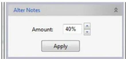 Alter Notes Amount: 40% Apply