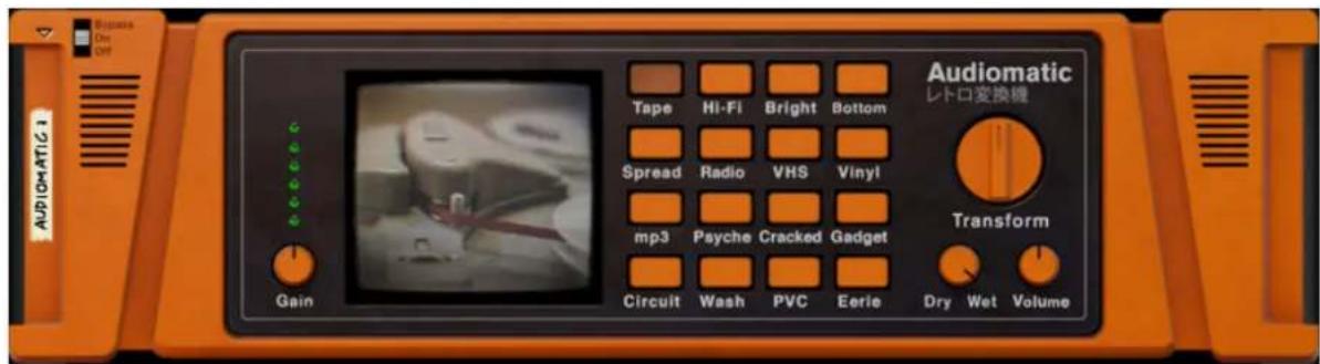 Audiomatic レトロ変換機 Tape Hi-Fi Bright Bottom Spread Radio VHS Vinyl mp3 Psyche Cracked Gadget Transform Circuit Wash PVC Eerie Dry Wet Volume Gain