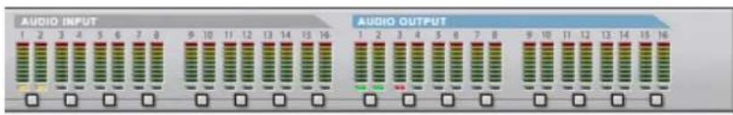 AUDIO INPUT 1 2 3 4 5 6 7 8 9 10 11 12 13 14 15 16 AUDIO OUTPUT 1 2 3 4 5 6 7 8 9 10 11 12 13 14 15 16