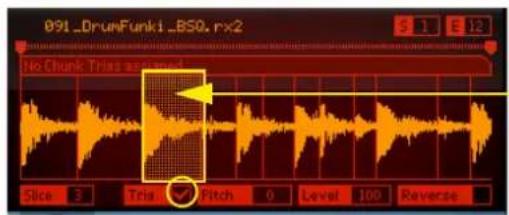 091_DrumFunki _BSO. rx2 No Chunk Trial as plained Slice 3 This Pitch 0 Level 100 Reverse