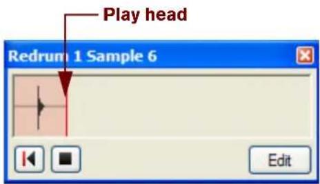 Play head Redrum 1 Sample 6 Edit