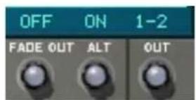 OFF ON 1-2 FADE OUT ALT OUT