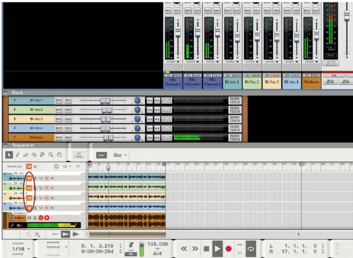 PROPELLERHEAD Reason Lite 11.2 - Recording a mixdown of several audio tracks - 5
