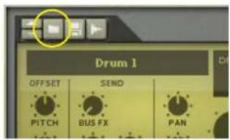 Drum 1 OFFSET SEND PITCH BUS FX PAN