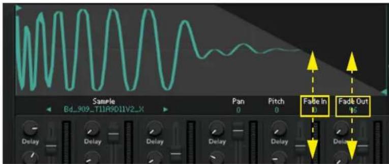 Sample Bd_909_T11R9D11V2_X Pan 0 Pitch 0 Fade In 0 Fade Out 16 Delay Delay Delay Delay Delay Delay