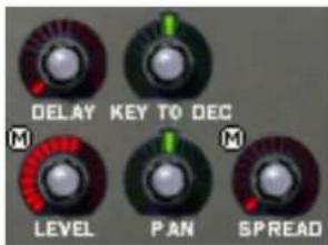 DELAY KEY TO DEC M LEVEL PAN SPREAD