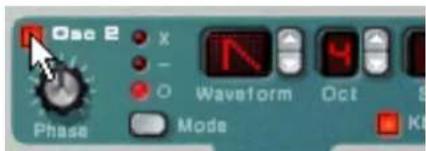 Osc 2 Phase x - O Waveform Oct Mode K