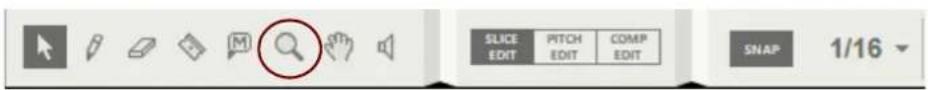 SLICE EDIT PITCH EDIT COMP EDIT SNAP 1/16