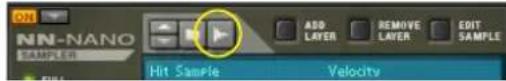 NN-NANO SAMPLER Hit Sample Velocity ADD LAYER REMOVE LAYER EDIT SAMPLE
