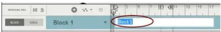 MANUAL REC M S + BLOCK SONG Block 1 Block 1
