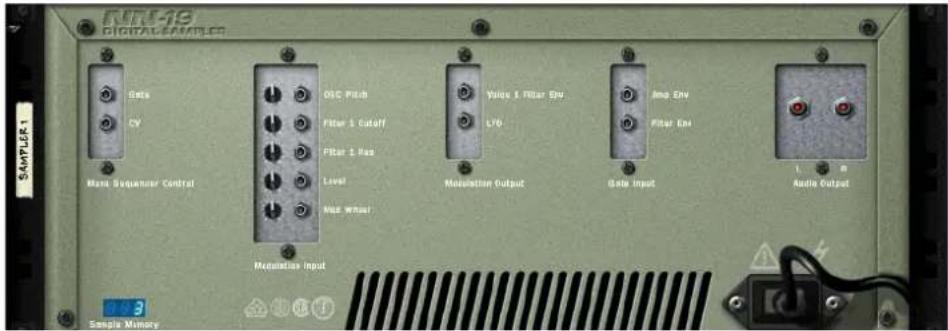 MRI-49 DIGITAL-SAMPLER SAMPLER 1 Data CV Mass Sequencer Control OSC Pitch Filter 3 Cutoff Filter 5 Res Level Noise Input Noise Output Voice & Filter Env. LVD Signal Env Filter Env Gate Input Radio Output I. R Radio Output Sample Memory