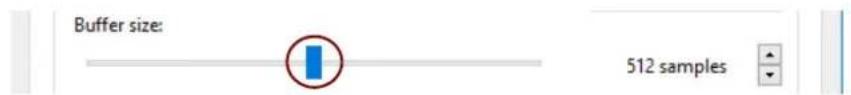 Buffer size: 512 samples