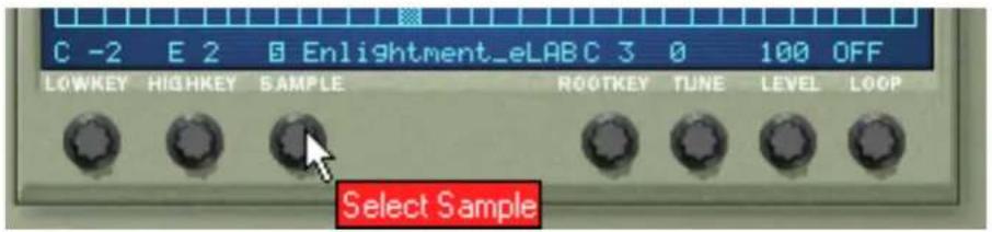 C -2 E 2 G Enlightenment_eLABC 3 0 100 OFF LOWKEY HIGHKEY SAMPLE ROOTKEY TUNE LEVEL LOOP Select Sample