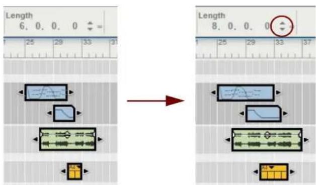 PROPELLERHEAD Reason Lite 11.2 - Resizing clips using the Inspector - 1