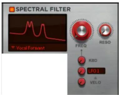 SPECTRAL FILTER Vocal Formant FREQ RESO KBD LF01 VELO