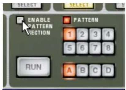 ENABLE PATTERN SECTION PATTERN 1 2 3 4 5 6 7 8 RUN A B C D