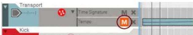 Transport Time Signature M X Tempo M X Kick