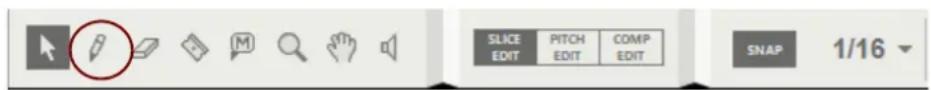 SLICE EDIT PITCH EDIT COMP EDIT SNAP 1/16