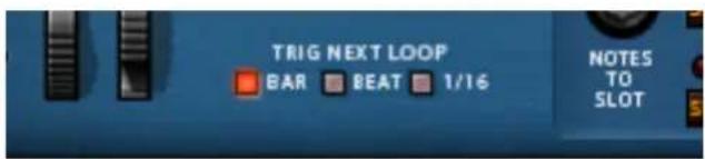 TRIG NEXT LOOP BAR BEAT 1/16 NOTES TO SLOT