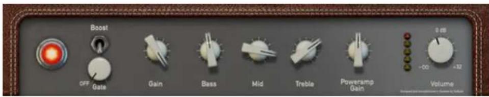 Boost off Gate Gain Bass Mid Treble Poweramp Gain Volume -00 -32