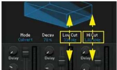 Mode Culvert Decay 78 % Low Cut 324 Hz Hi Cut 1.82 kHz Delay Delay Delay