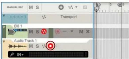 MANUAL REC M S Transport ID8.1 M S Audio Track 1 M S V IN