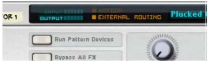OR 1 INPUT OUTPUT HOTECN EXTERNAL ROUTING Plucked Run Pattern Devices Bypass All FX