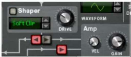 Shaper Soft Clip DRIVE WAVEFORM Amp VEL GAIN