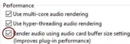 Performance ✓ Use multi-core audio rendering ✓ Use hyper-threading audio rendering ✓ Render audio using audio card buffer size setting (Improves plug-in performance)