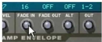 7 16 OFF OFF 1-2 LEVEL FADE IN FADE OUT ALT OUT AMP ENVELOPE