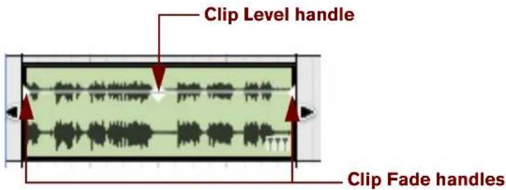 Clip Level handle Clip Fade handles