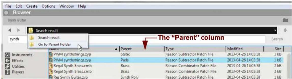 File Edit Create Options Window Help Browser Bass Guitar Search result synth Search result Go to Parent Folder Name Parent Type Modified Size Instruments PWM synthstrings.zyp Static Reason Subtractor Patch File 2013-04-26 14:03:38 1 kB Effects PWM synthstrings.zyp Pads Reason Subtractor Patch File 2013-04-26 14:03:38 1 kB UtilitiesRegal Synth Brass.cmb Brass Reason Combinator Patch File 2013-04-26 14:03:38 2 kB Regal Synth Brass.cmb Brass Reason Combinator Patch File 2013-04-26 14:03:38 2 kB Res Synth Guitar.zvp Synth Poly Reason Subtractor Patch File 2013-04-26 14:03:38 1 kB