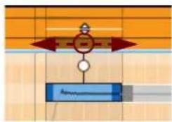 Diagram showing a mechanical or electrical system with labeled components and directional arrows, possibly representing a system or signal flow.