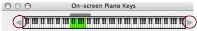 On-screen Piano Keys