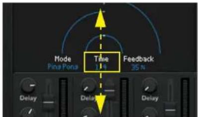 Mode Pine Fons Time 14 Feedback 35 % Delay Delay Delay